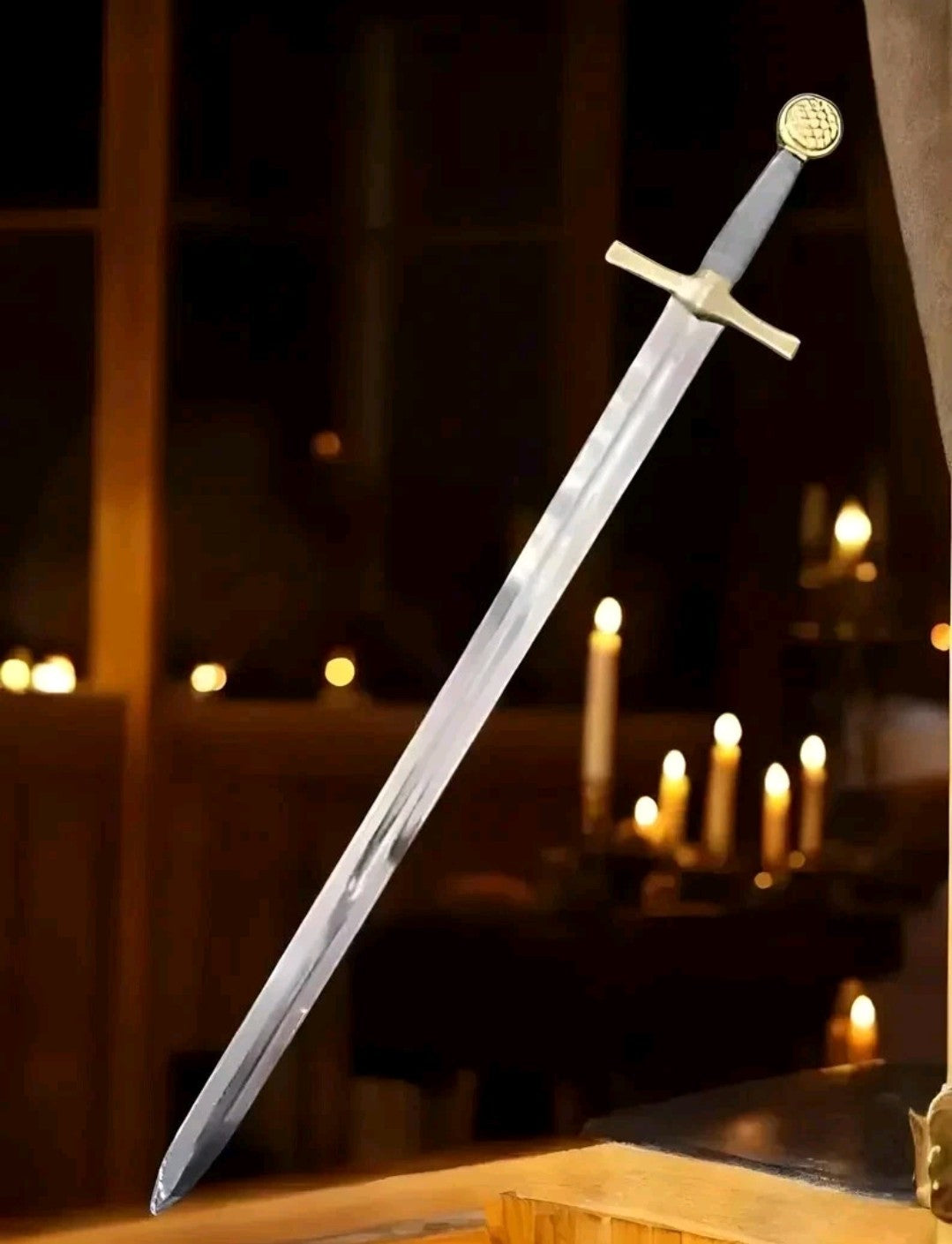 Handmade D2 Steel Excalibur Sword/ King Arthur Sword With Leather Sheath Gift!