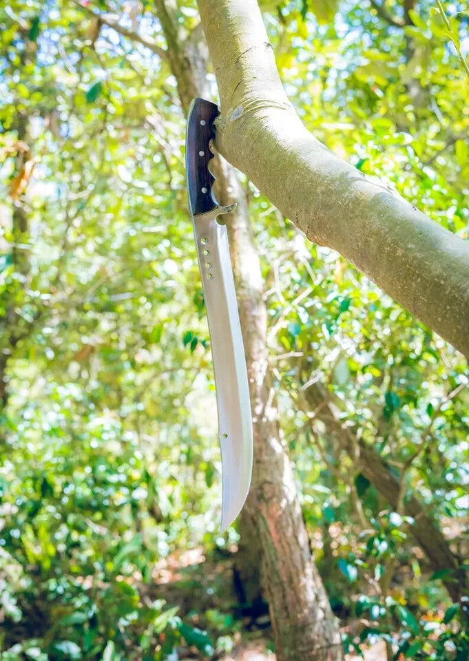 Custom Handmade Carbon Steel Blade Bowie Machete Kukri Hunting Knife Camping