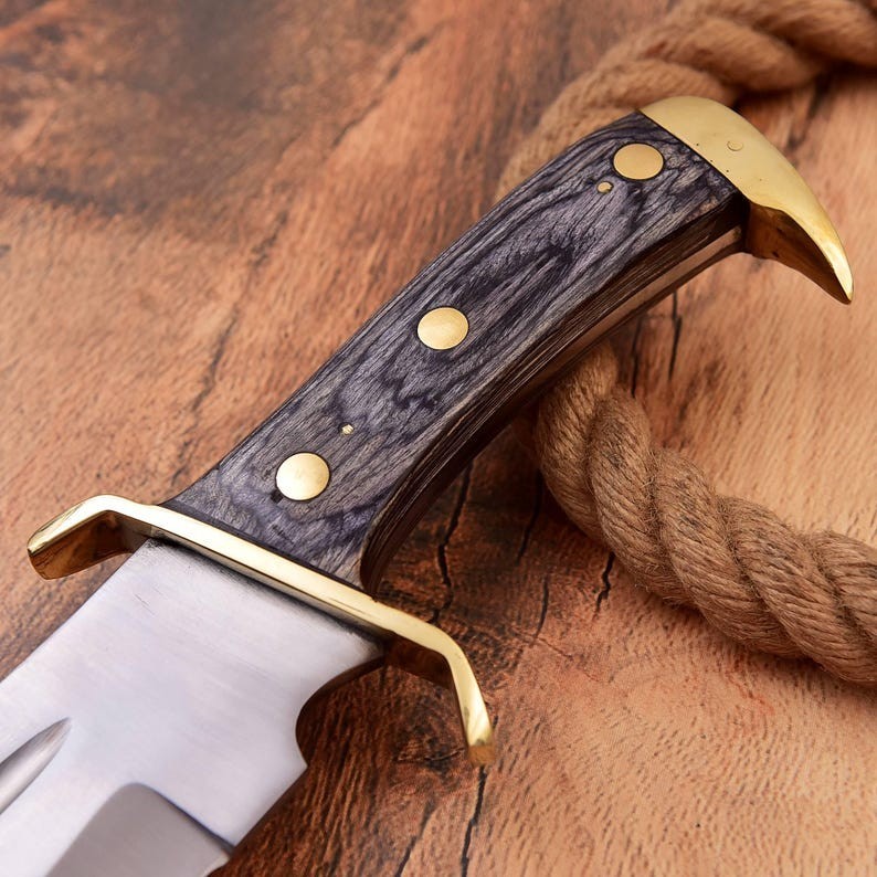 Custom Handmade Carbon Steel Blade Survival Bowie Knife | Hunting Knife Camping
