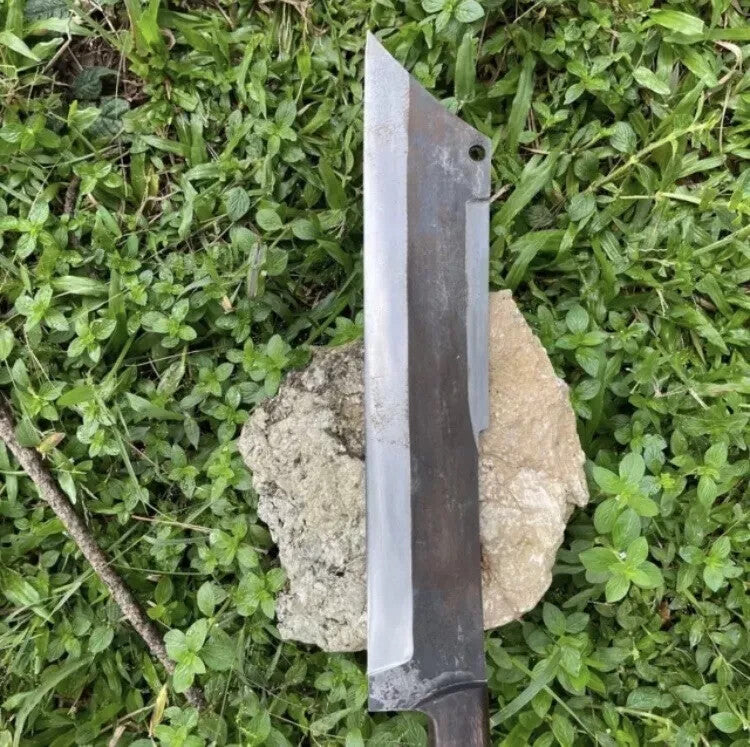 Custom Handmade Carbon Steel Survival Bowie Machete Sword| Hunting Knife Camping