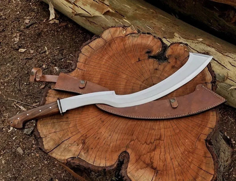 Custom Handmade Carbon Steel Blade Long Handle Egyptian Khopesh Sword | Hunting