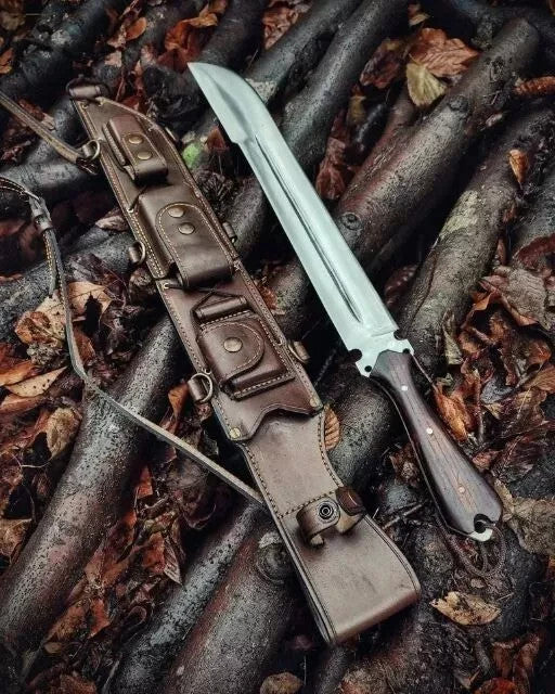 CUSTOM HANDMADE SPRING STEEL 5160 HUNTING FOREST FULL TANG MACHETE KNIFE