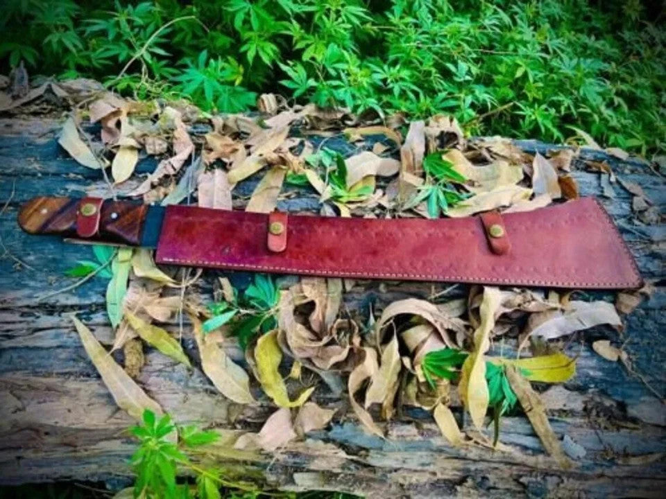 Custom Handmade Carbon Steel Blade Survival Machete Knife| Hunting Knife Camping