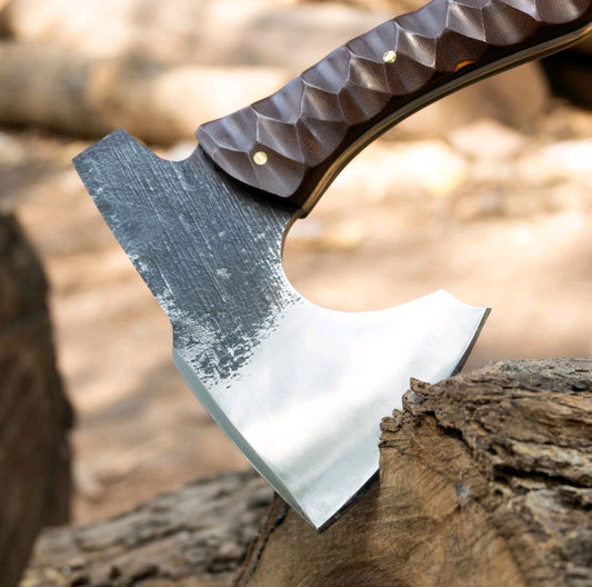 HANDMADE 13" CARBON STEEL REPLICA FULL TANG AXE TOMAHAWK AXE HATCHET RnD SAYOC