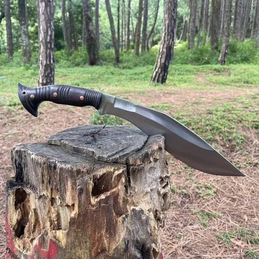 Custom Handmade Carbon Steel Blade D2 Heavy Machete Bowie Hunting Knife Camping