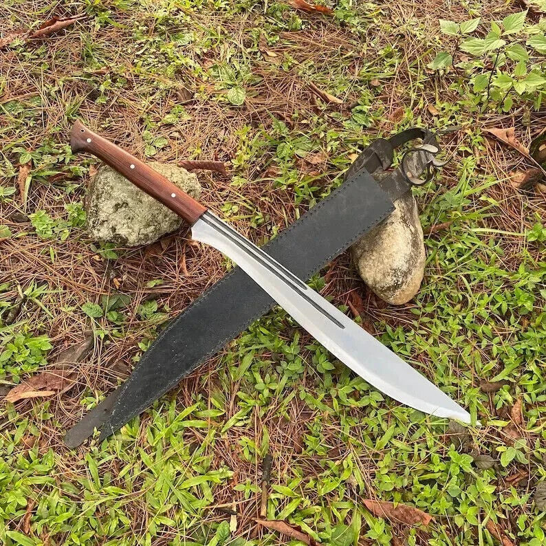 Custom Handmade Carbon Steel Blade Survival Machete Knife| Hunting Knife Camping