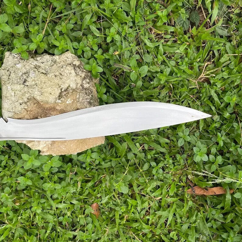 Custom Handmade Carbon Steel Blade Bowie Machete Kukri Hunting Knife Camping