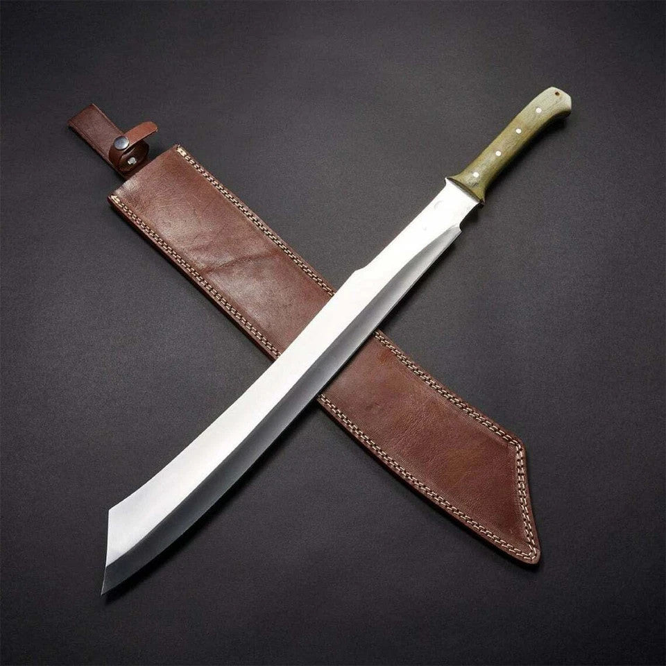 Custom Handmade Carbon Steel Blade Hunting Knife Bowie Knife Survival Machete