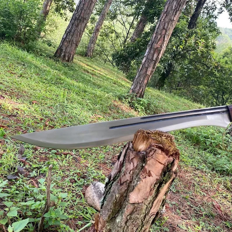 Custom Handmade Carbon Steel Blade Survival Machete Knife| Hunting Knife Camping