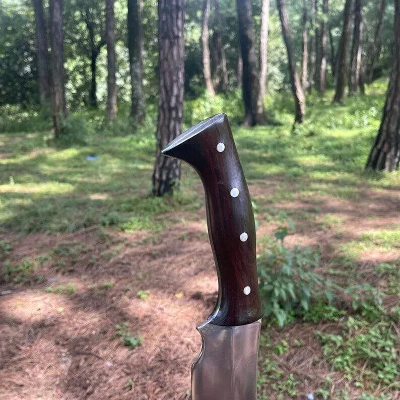 20" WKC Handmade Carbon Steel Blade Jungle Machete Bowie Hunting Knife Camping