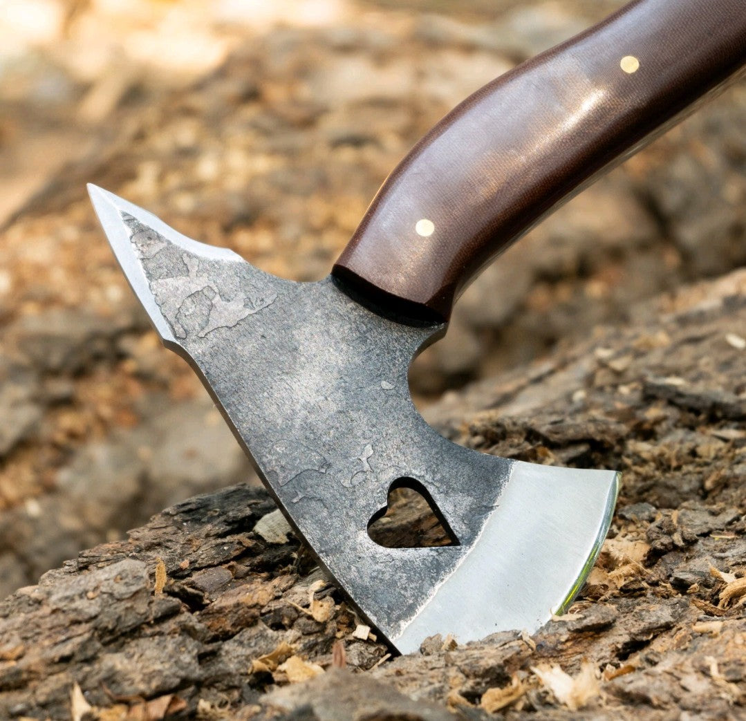 HANDMADE 13" CARBON STEEL REPLICA FULL TANG AXE TOMAHAWK AXE HATCHET RnD SAYOC