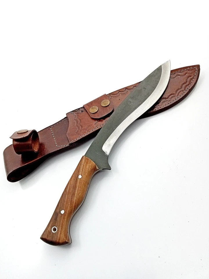 Custom Handmade Carbon Steel Blade Bowie Machete Kukri Hunting Knife Camping