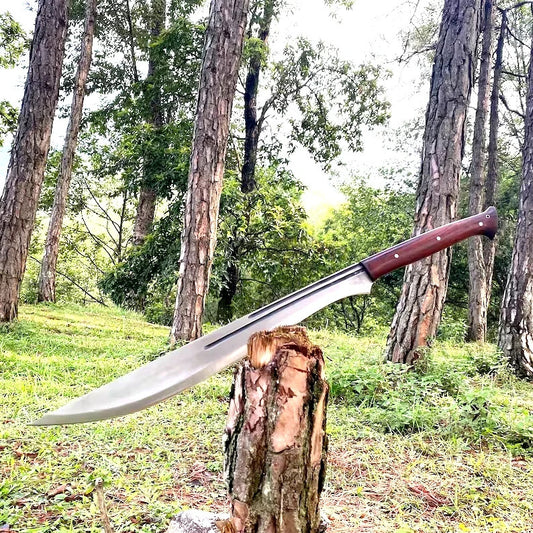 Custom Handmade Carbon Steel Blade Survival Machete Knife| Hunting Knife Camping