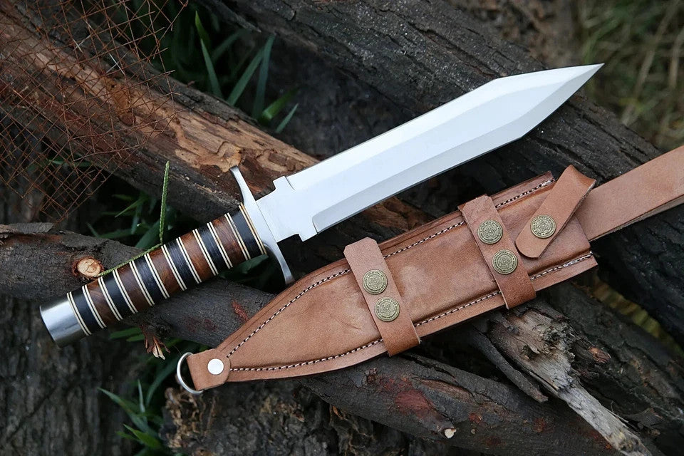 Custom Handmade D2 Steel Blade Dagger Knife - Hunting Knife Viking Sword Camping