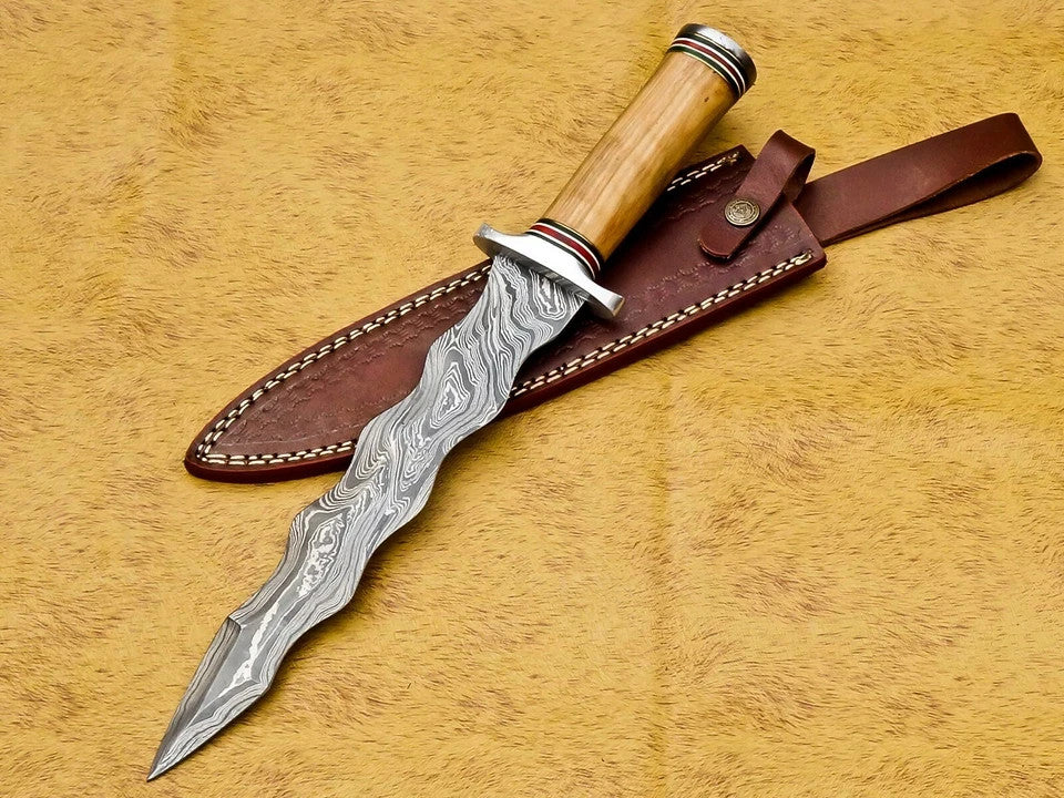 Custom Handmade Damascus Dagger knives-Hunting & Survival Knives | Camping  Gear