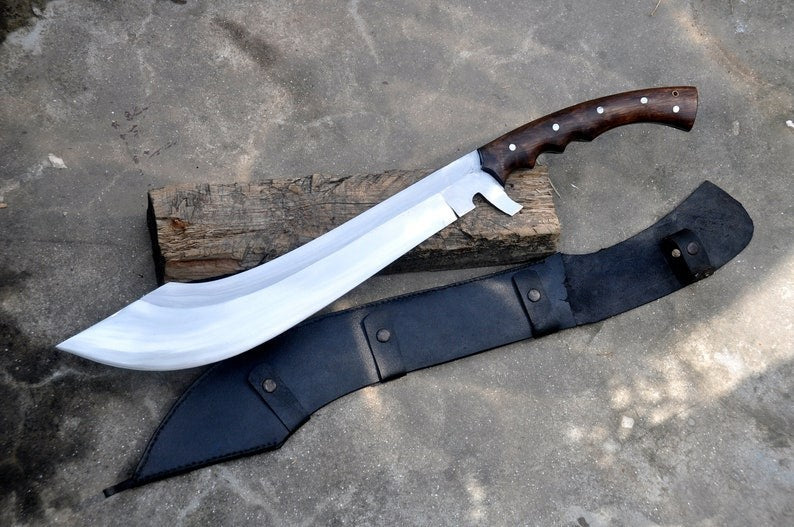 Custom Handmade Carbon Steel Blade Kukri Machete Sword | Hunting Sword Camping