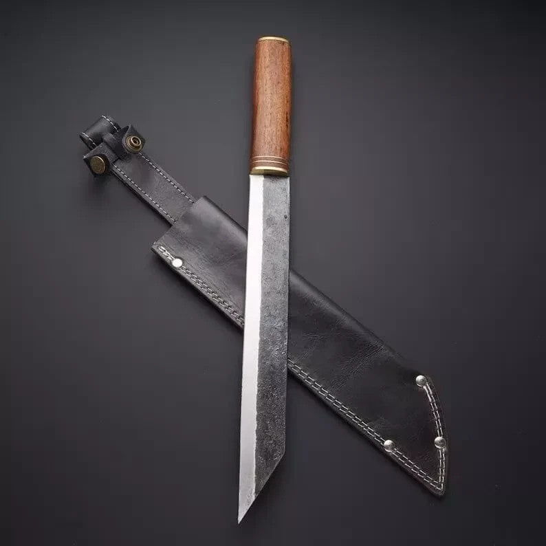Custom Handmade Carbon Steel Blade Survival Seax Knife | Hunting Knife | Camping