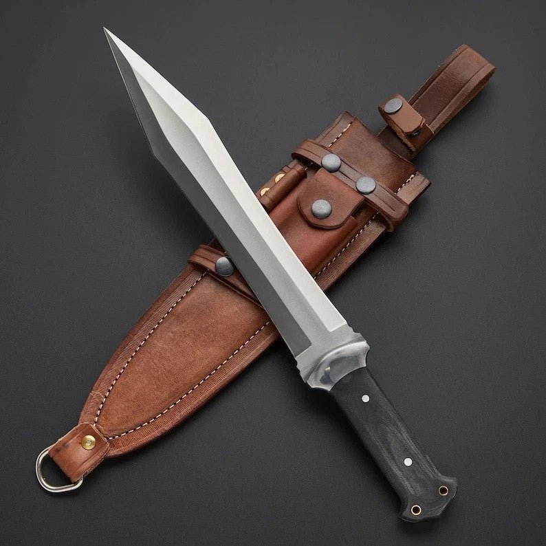 Custom Handmade Carbon Steel Blade Nightstalker Sword | Hunting Sword | Camping
