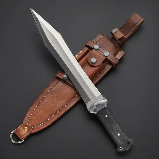 Custom Handmade Carbon Steel Blade Nightstalker Sword | Hunting Sword | Camping