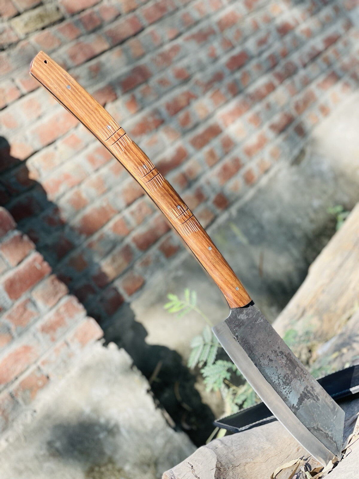 Custom Handmade Carbon Steel Blade Long Woodcutting Axe | Hunting Axe | Camping