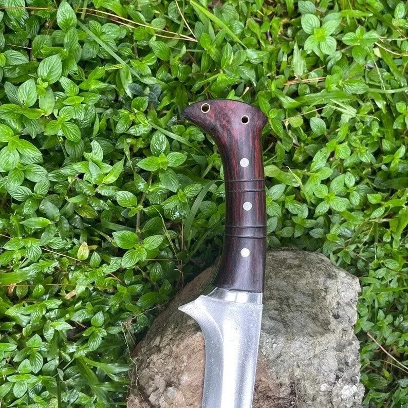 21" WKC Handmade Carbon Steel Blade Jungle Machete Bowie Hunting Knife Camping