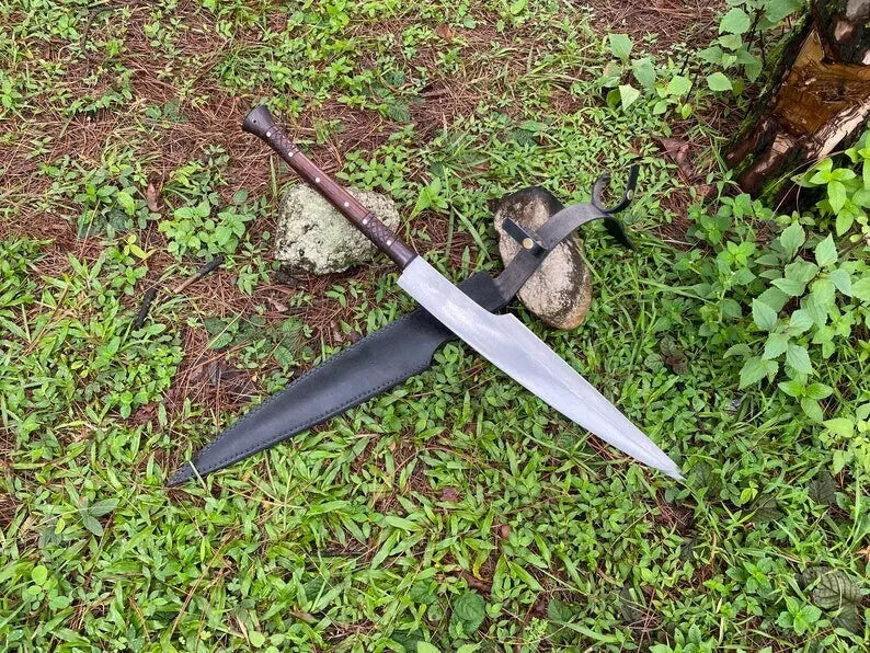 Custom Handmade Carbon Steel Blade Bowie Machete Kukri Hunting Knife Camping