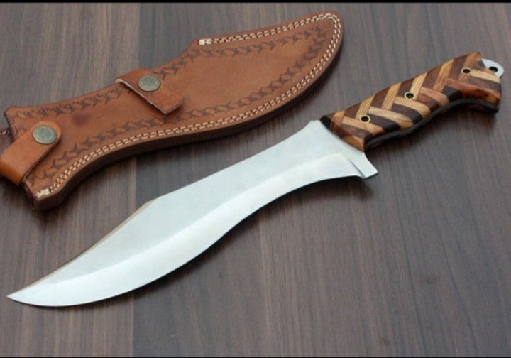 Handmade Survival Bowie Knife | Full Tang Carbon Steel Blade | Outdoor Hunting