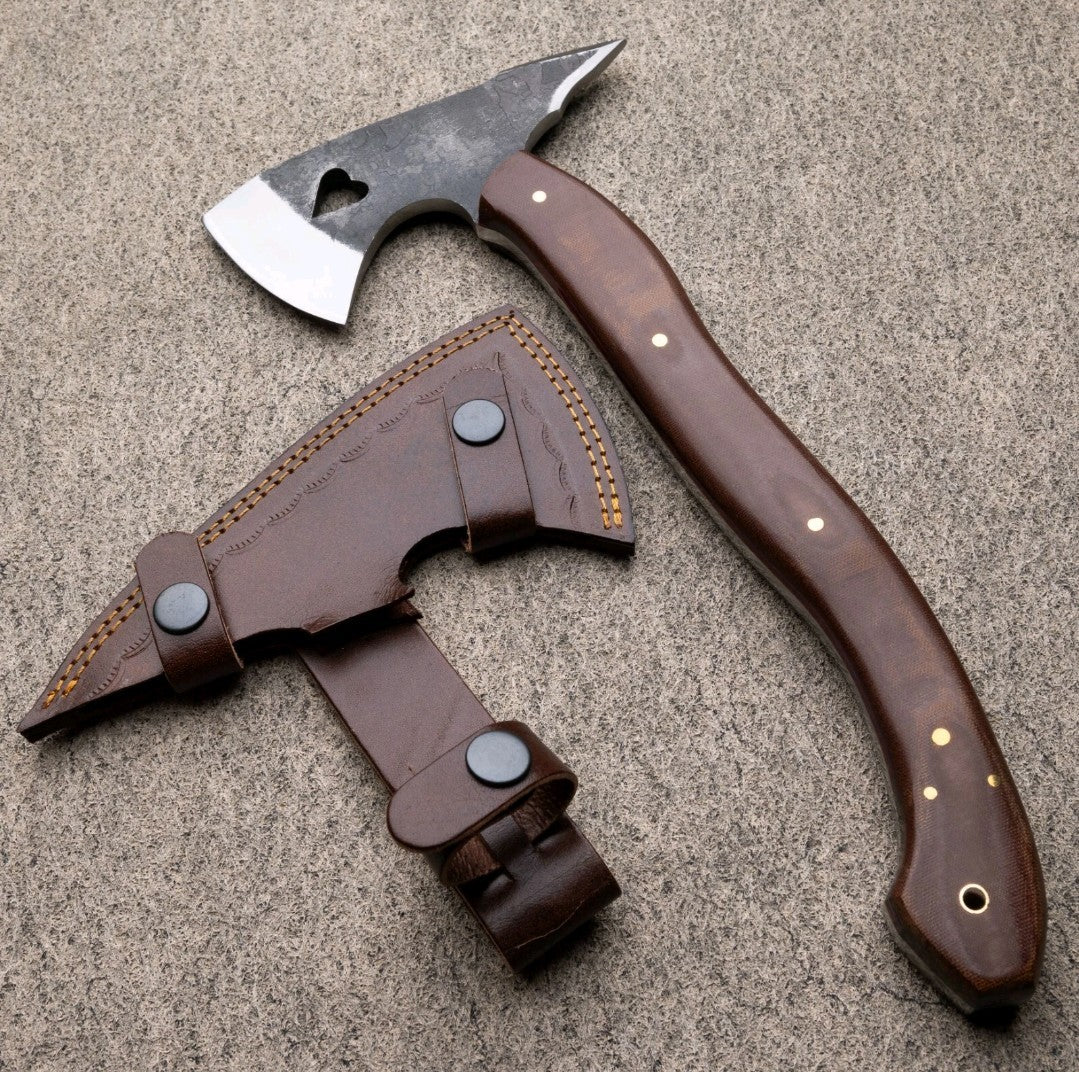 HANDMADE 13" CARBON STEEL REPLICA FULL TANG AXE TOMAHAWK AXE HATCHET RnD SAYOC