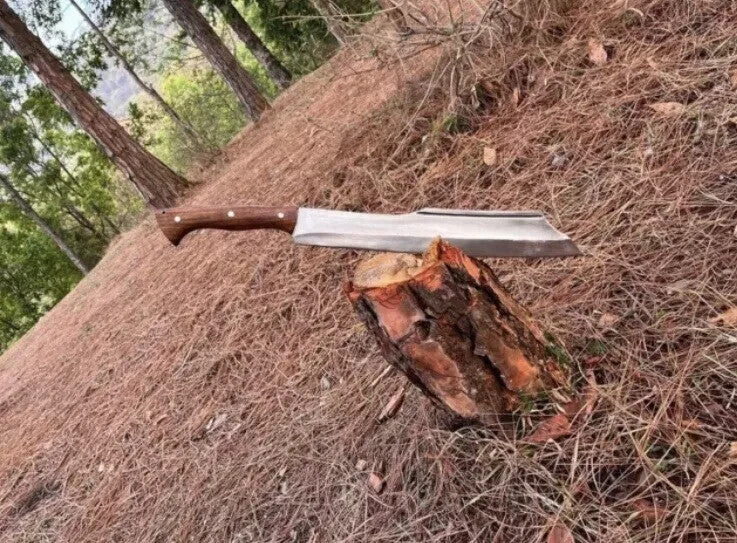 Custom Handmade Carbon Steel Survival Bowie Machete Sword| Hunting Knife Camping