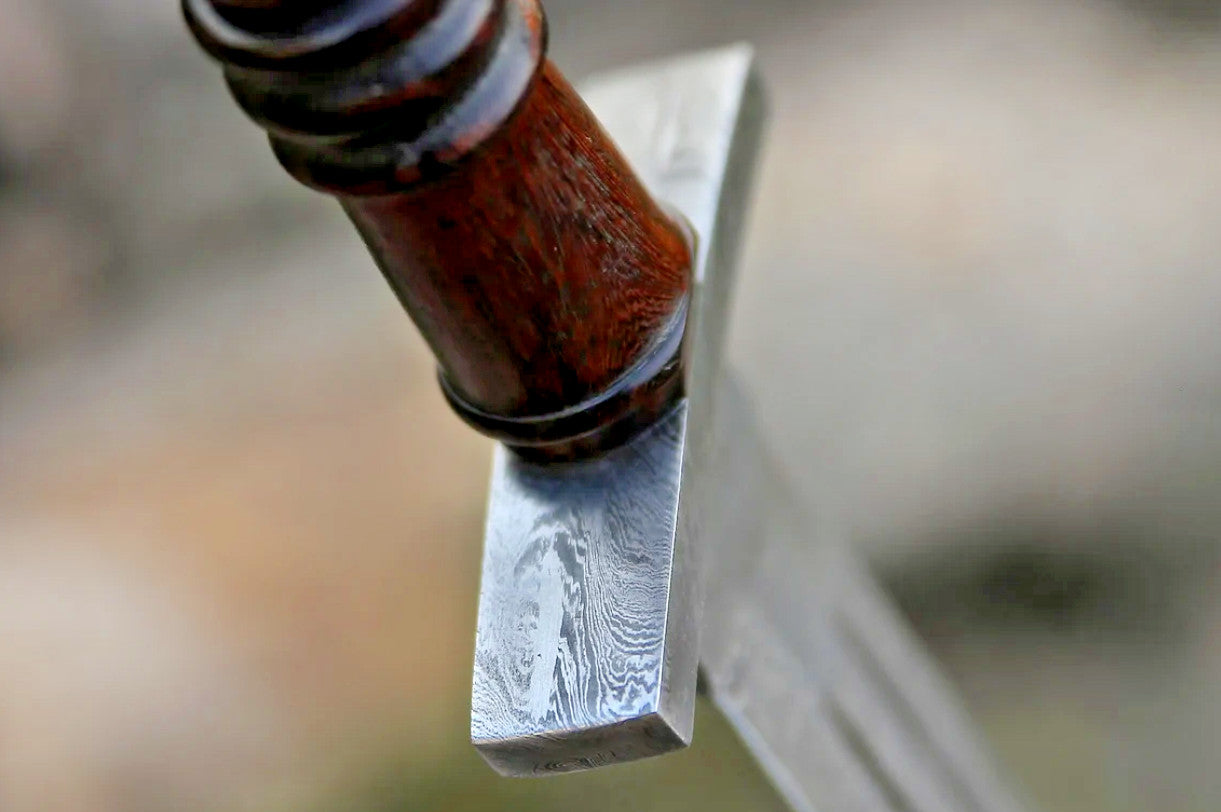 Handmade Custom Hand Forged Damascus Steel Double Edge Viking Sword BATTLEREADY