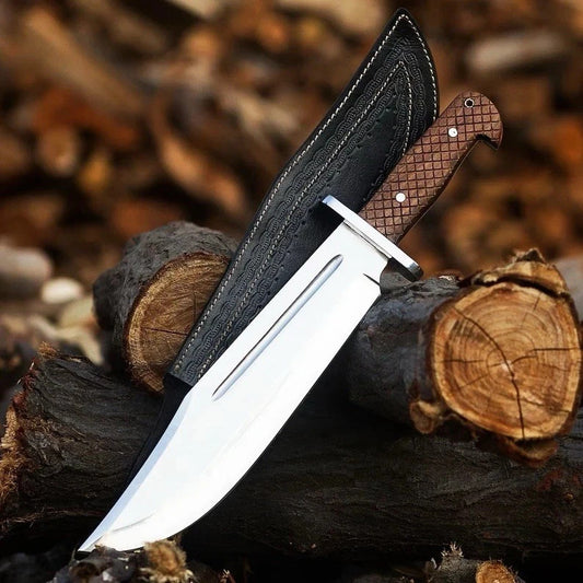 Custom Handmade Carbon Steel Blade Bowie Machete Kukri Hunting Knife Camping