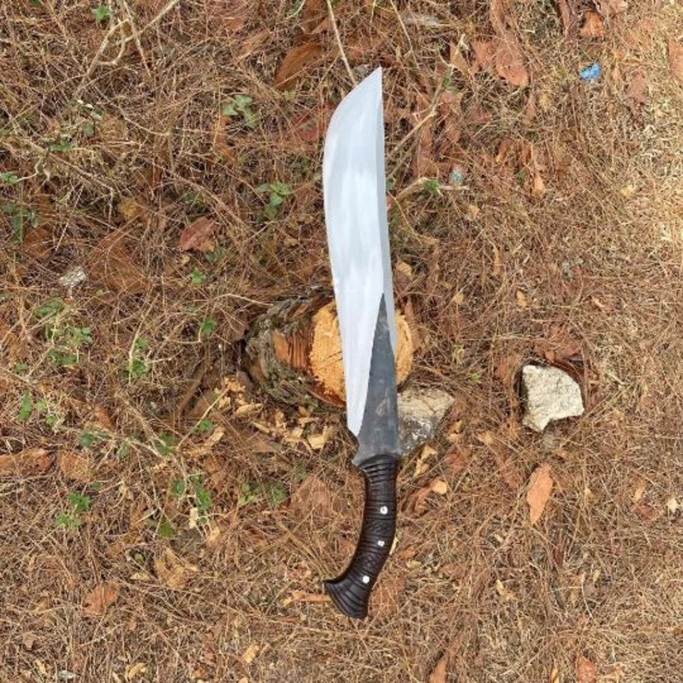 Custom Handmade Carbon Steel Blade Bowie Machete Knife | Hunting Knife Camping