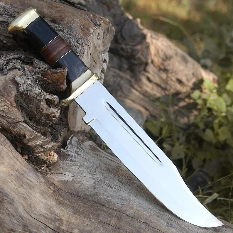 Crocodile Dundee D2 Tool Steel Blade Survival Bowie Knife  Hunting Knife Camping