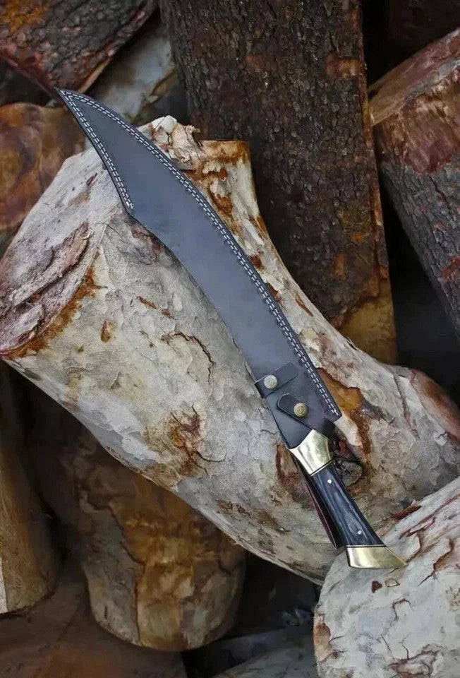 Custom Handmade Carbon Steel Blade Survival Machete Knife| Hunting Knife Camping