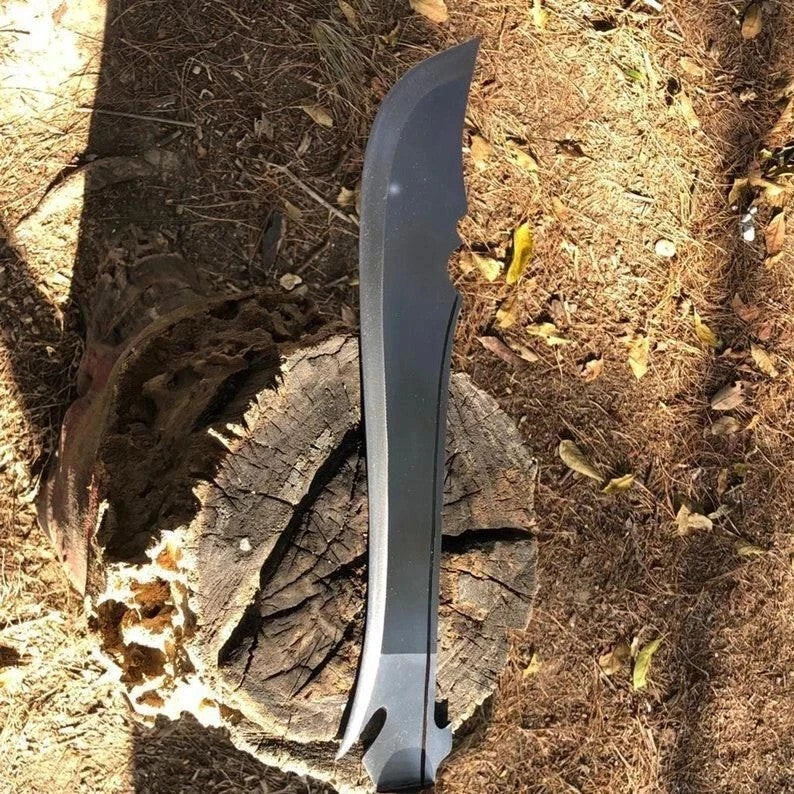 Custom Handmade Carbon Steel Blade Long Handed Machete Sword | Hunting Sword