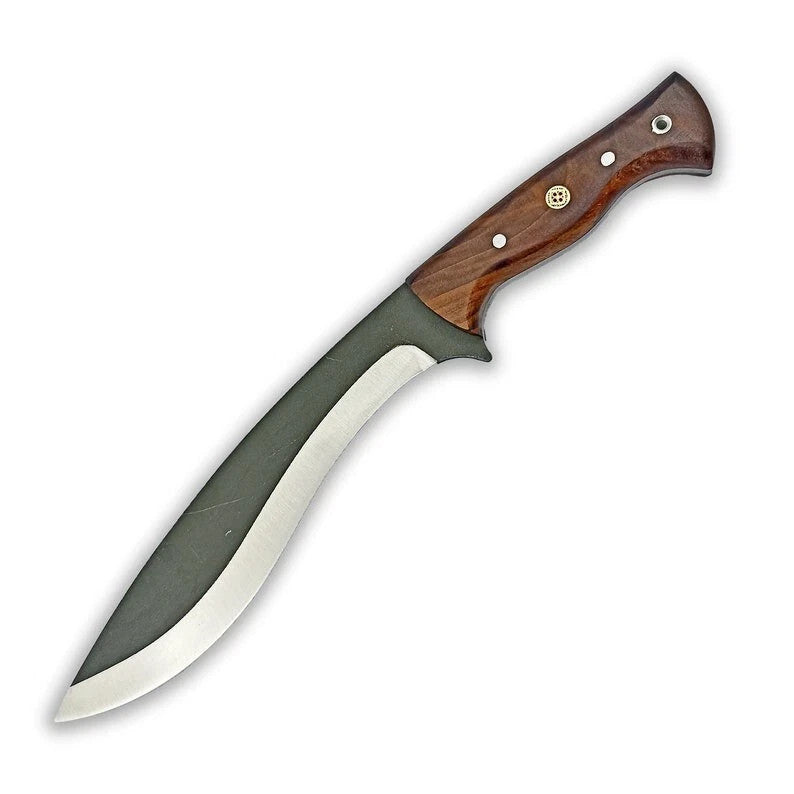 Custom Handmade Carbon Steel Blade Bowie Machete Kukri Hunting Knife Camping