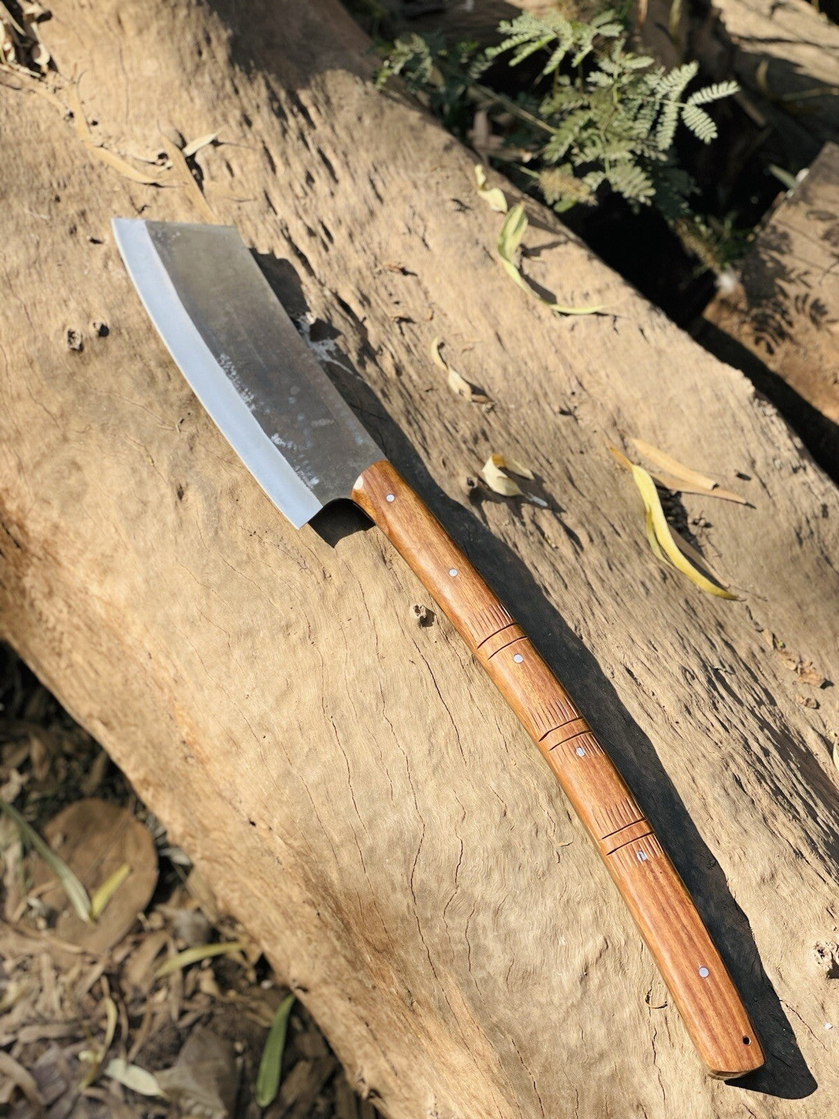Custom Handmade Carbon Steel Blade Long Woodcutting Axe | Hunting Axe | Camping